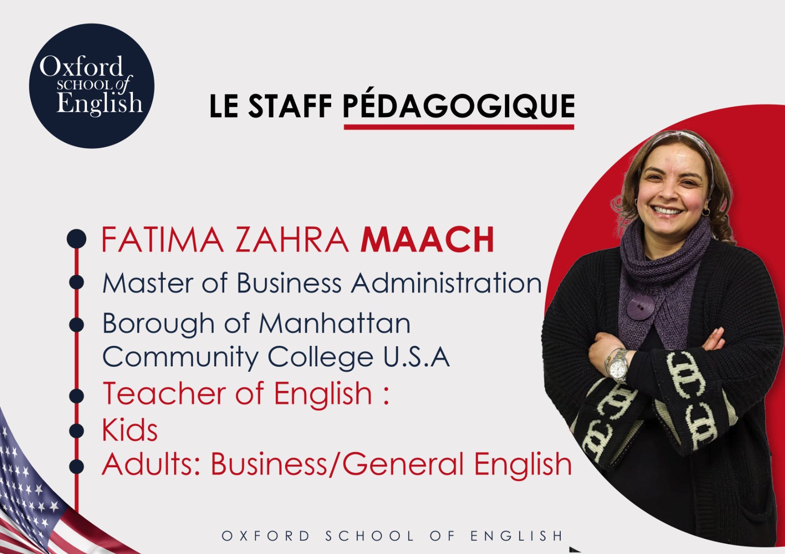Fatima Zahra Maach - Teacher of English