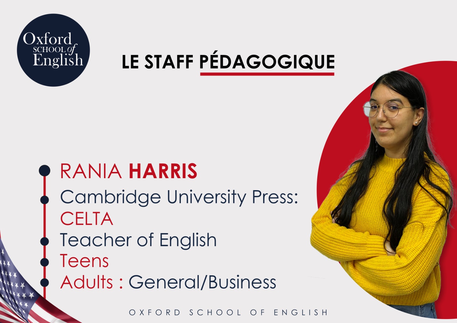 Rania Harris - Teacher of English